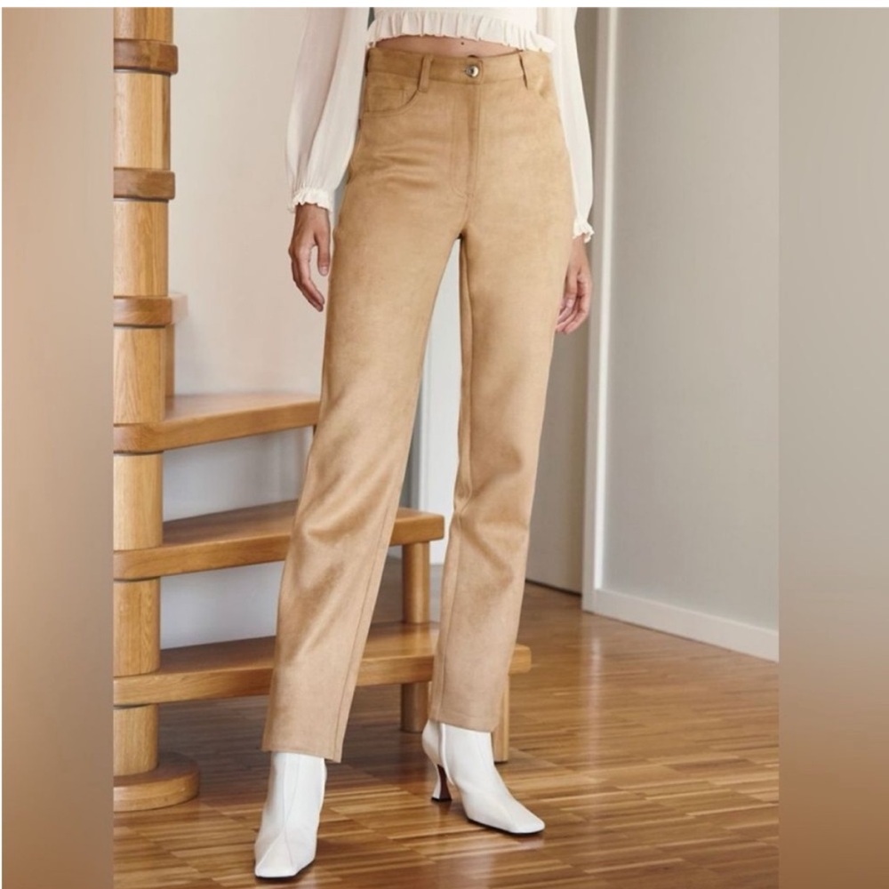 Aritzia Wilfred Melina Vegan Suede Pants Size 2